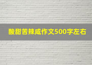 酸甜苦辣咸作文500字左右