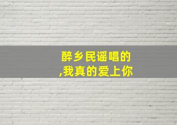 醉乡民谣唱的,我真的爱上你