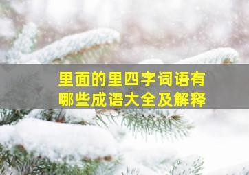 里面的里四字词语有哪些成语大全及解释