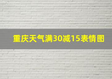 重庆天气满30减15表情图