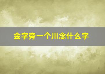 金字旁一个川念什么字