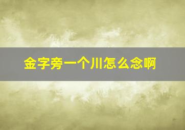 金字旁一个川怎么念啊