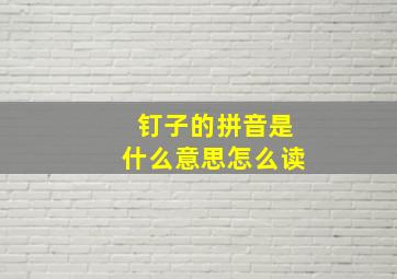 钉子的拼音是什么意思怎么读