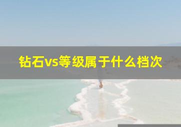 钻石vs等级属于什么档次