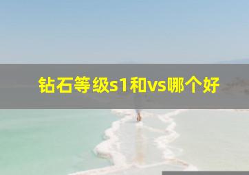 钻石等级s1和vs哪个好