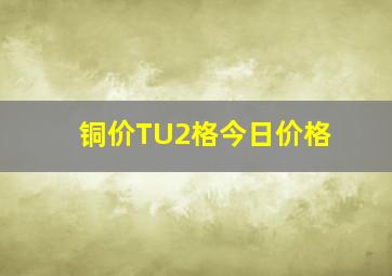 铜价TU2格今日价格