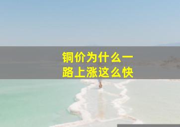 铜价为什么一路上涨这么快