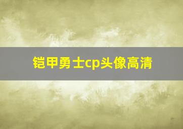 铠甲勇士cp头像高清