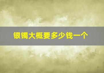 银镯大概要多少钱一个