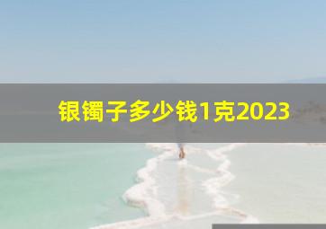 银镯子多少钱1克2023