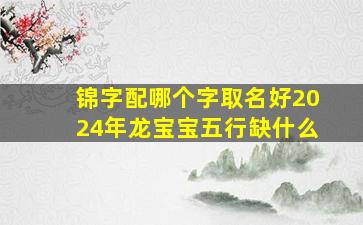 锦字配哪个字取名好2024年龙宝宝五行缺什么