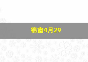 锦鑫4月29