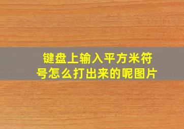 键盘上输入平方米符号怎么打出来的呢图片