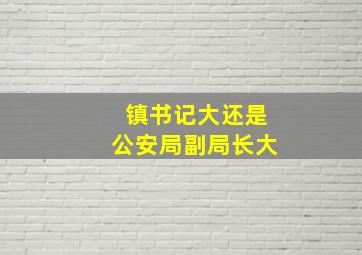 镇书记大还是公安局副局长大