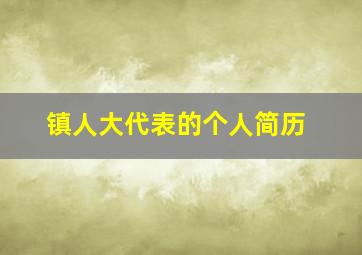 镇人大代表的个人简历