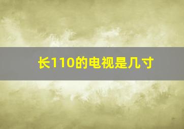 长110的电视是几寸