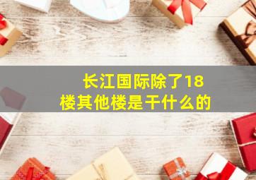 长江国际除了18楼其他楼是干什么的