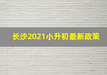 长沙2021小升初最新政策