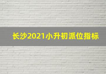 长沙2021小升初派位指标