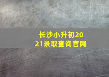 长沙小升初2021录取查询官网