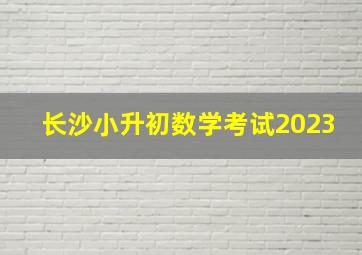 长沙小升初数学考试2023