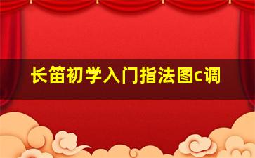 长笛初学入门指法图c调