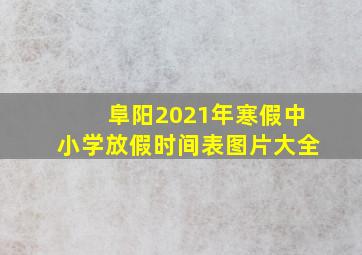 阜阳2021年寒假中小学放假时间表图片大全