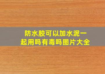 防水胶可以加水泥一起用吗有毒吗图片大全