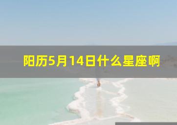 阳历5月14日什么星座啊