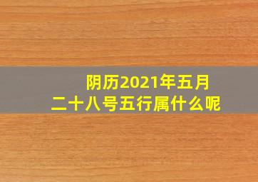 阴历2021年五月二十八号五行属什么呢