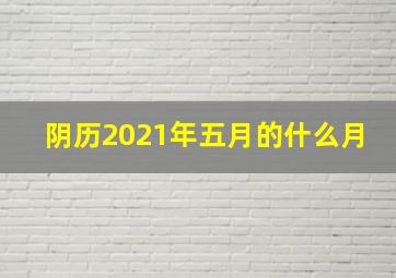 阴历2021年五月的什么月