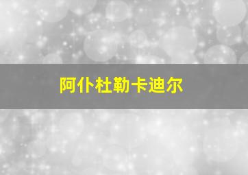 阿仆杜勒卡迪尔