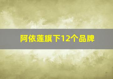 阿依莲旗下12个品牌