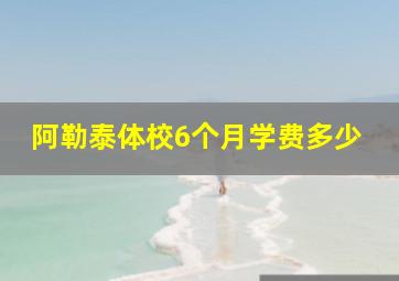 阿勒泰体校6个月学费多少