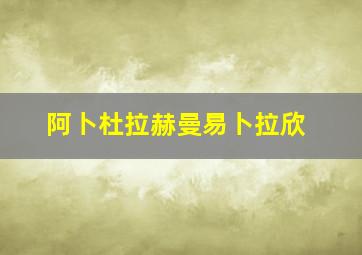 阿卜杜拉赫曼易卜拉欣