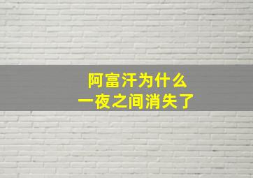 阿富汗为什么一夜之间消失了