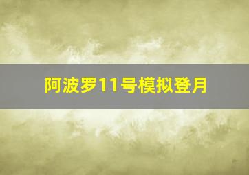 阿波罗11号模拟登月