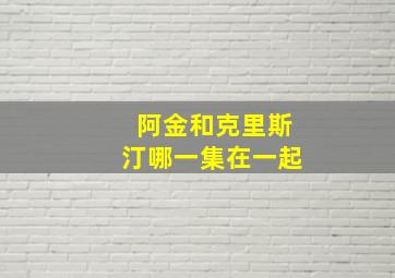 阿金和克里斯汀哪一集在一起