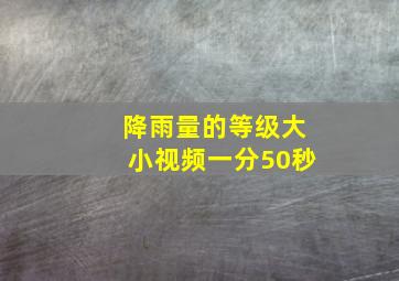 降雨量的等级大小视频一分50秒