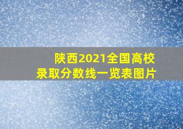 陕西2021全国高校录取分数线一览表图片