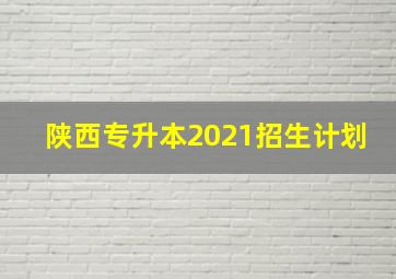 陕西专升本2021招生计划