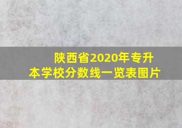 陕西省2020年专升本学校分数线一览表图片