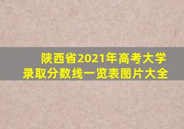 陕西省2021年高考大学录取分数线一览表图片大全