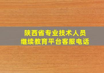 陕西省专业技术人员继续教育平台客服电话