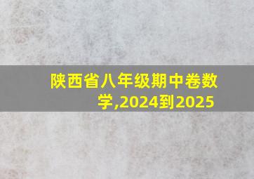 陕西省八年级期中卷数学,2024到2025