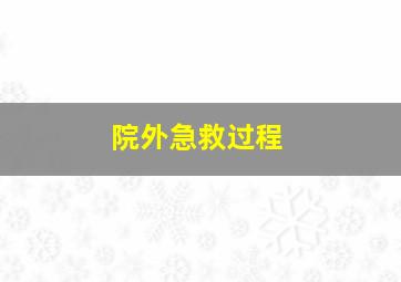 院外急救过程