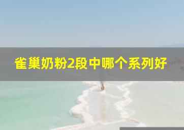 雀巢奶粉2段中哪个系列好