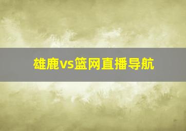 雄鹿vs篮网直播导航