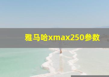 雅马哈xmax250参数