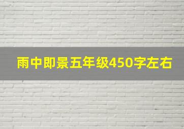 雨中即景五年级450字左右